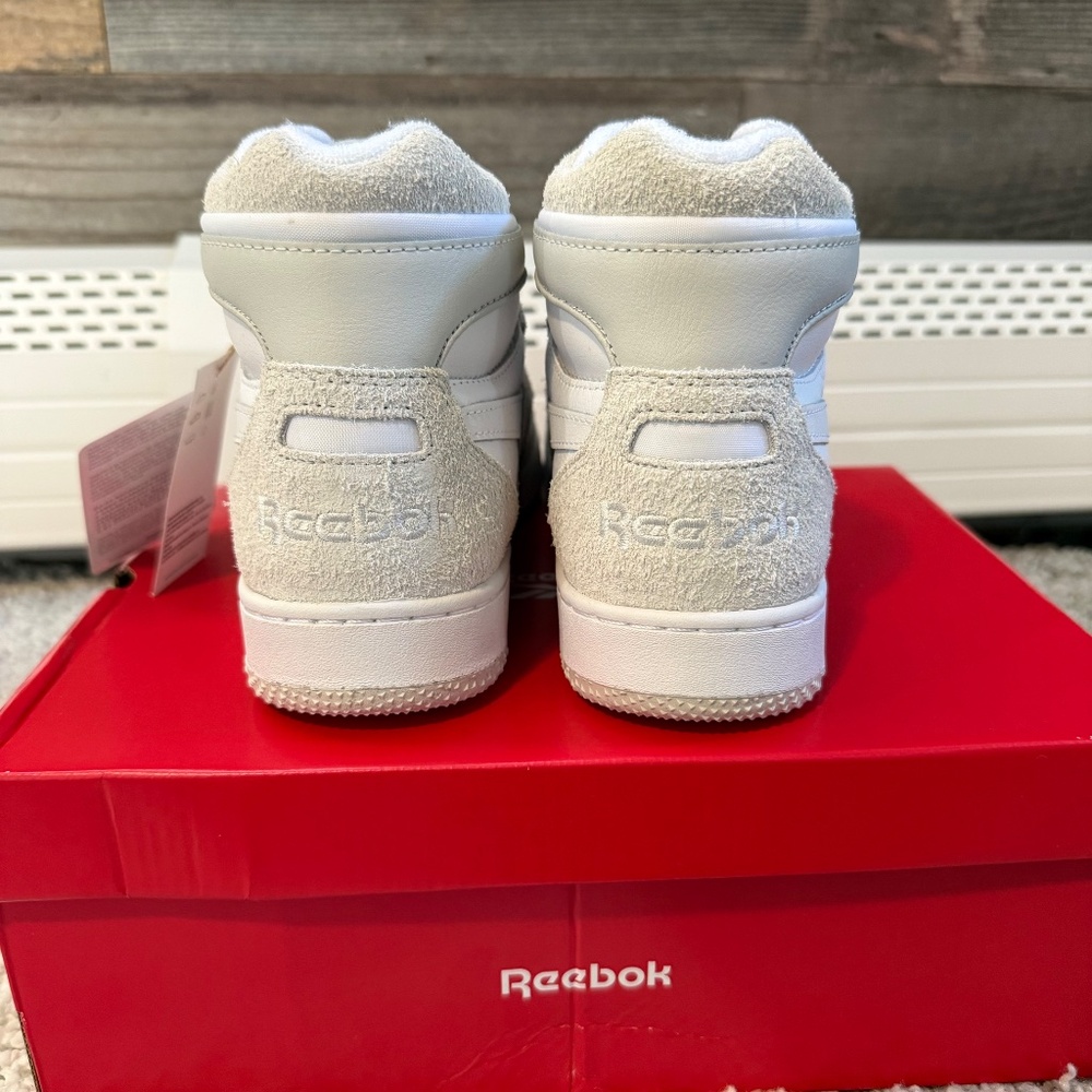 Reebok BB4000 2 Mid Retro ‘Triple White Hairy Suede’ | Men’s 8 | NIB - Picture 3 of 7